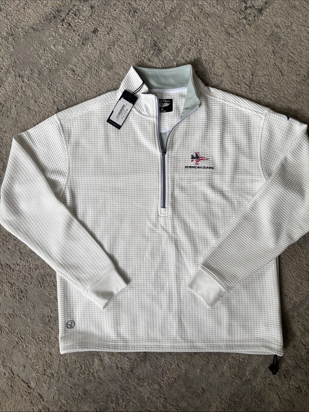 NWT Straight Down American Dunes White Quarter-Zip Lightweight Shirt Jacket